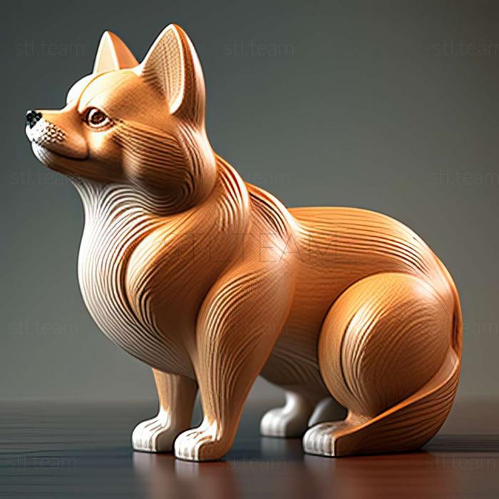 3D model Dzemon shiba dog (STL)